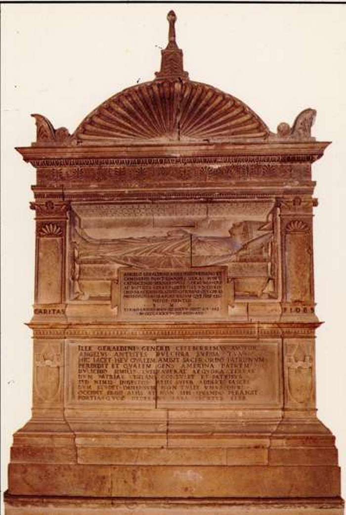 Amelia, Chiesa di San Francesco, Cappella Geraldini:
                          Tomba del Vescovo Angelo Geraldini di Amelia.<br>
                          Andrea Bregno (1418-1503)